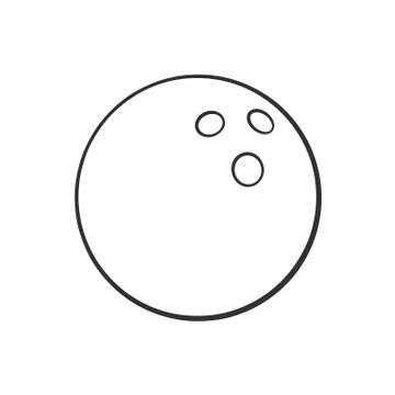 Doodle of bowling ball Stock Illustration