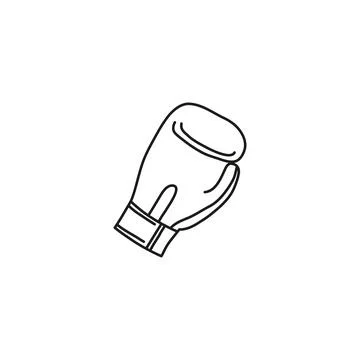 Doodle boxing glove. Stock Illustration
