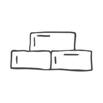Doodle Building Blocks. Scribble Vector Illustration Isolated Ilustración de archivo