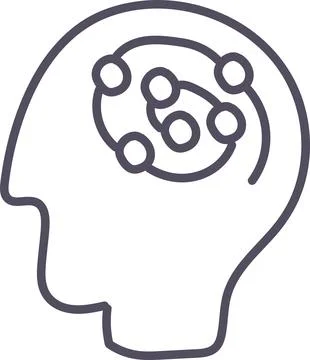 Doodle button head icon elements. Ai interface illustration Stock Illustration