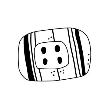 Doodle button Stock Illustration