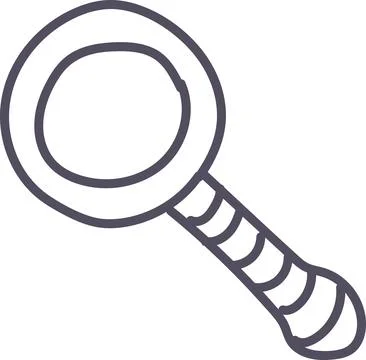 Doodle button search icon elements. Ai interface illustration Stock Illustration