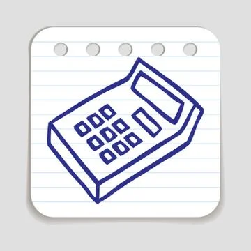 Doodle Calculator icon Stock Illustration