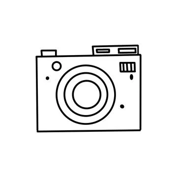 Doodle camera, shooting equipment. Stock Illustration