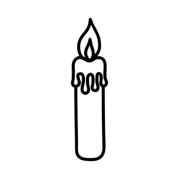 Doodle candle. Hand-drawn vector illustration Stock Illustration