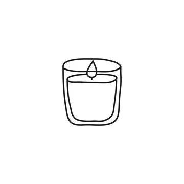 Doodle candle icon. Stock Illustration
