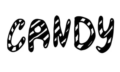 Doodle candy illustration Stock Illustration