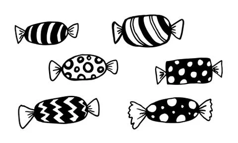Doodle candy illustration Stock Illustration