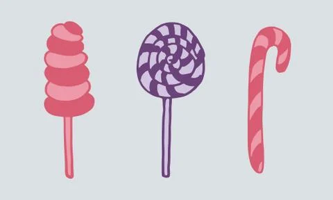 Doodle candy illustration Stock Illustration