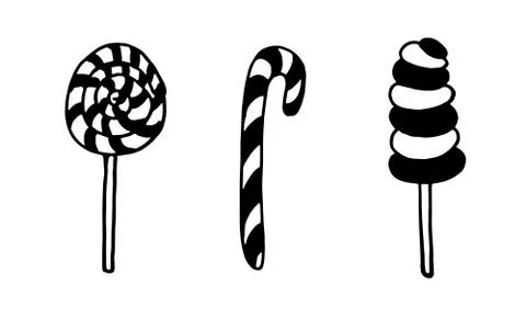 Doodle candy illustration Stock Illustration