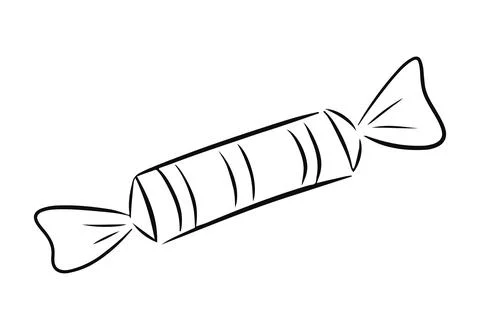 Doodle candy with playful design elements and bold outlines 스톡 일러스트