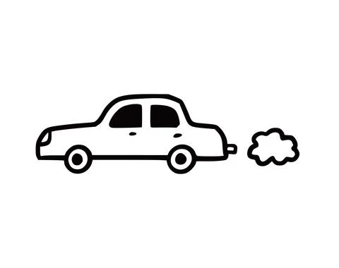 Doodle car. Funny sketch scribble Stock Illustration