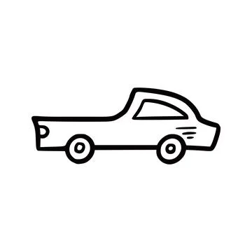 Doodle car. Funny sketch scribble Stock Illustration