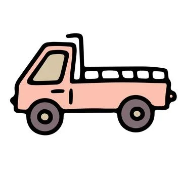 Doodle car. Funny sketch scribble style. Hand drawn toy car vector illustration 스톡 일러스트