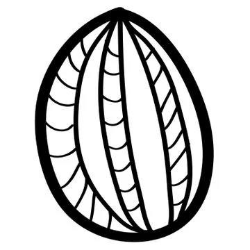 Doodle cartoon easter egg on white background 스톡 일러스트