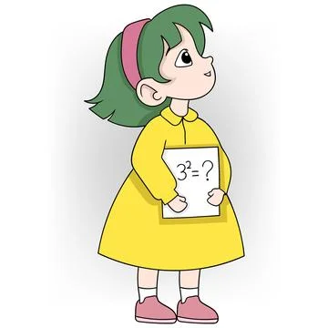 Doodle cartoon illustration of elementary school students studying Stock Illustration