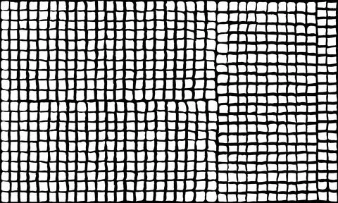 Doodle cell horizontal background with black hand drawn cells Stock Illustration