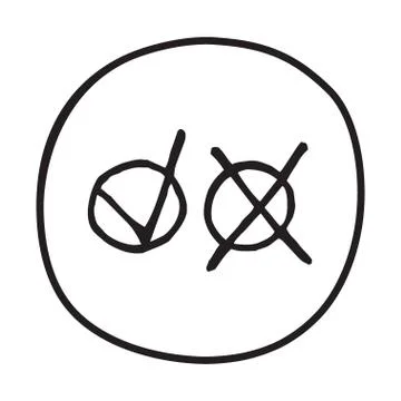 Doodle Check icon Stock Illustration