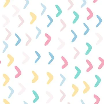 Doodle check marks seamless pattern isolated on white background. Hand drawn  Illustrazione stock