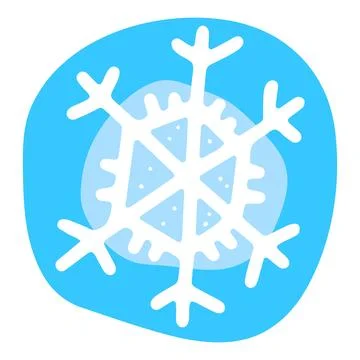 Doodle Christmas snowflake. Hand-drawn snow Stock Illustration