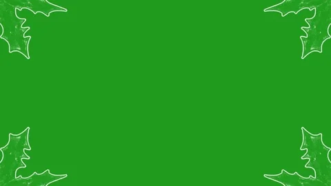 Doodle Christmas Tree Frame | Festive Hand Drawn Animation on Green Screen Stock Footage 323505314