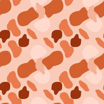 Doodle circle shape seamless pattern. Abstract camouflage background. Stock Illustration