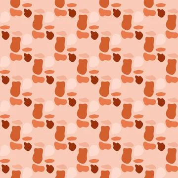 Doodle circle shape seamless pattern. Abstract camouflage background. Illustrazione stock