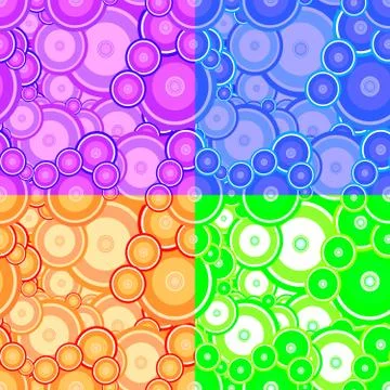 Doodle Circle Texture Seamless Pattern Background 스톡 일러스트