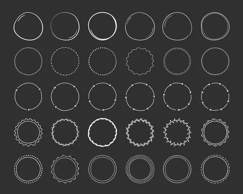 Doodle Circles Illustrazione stock