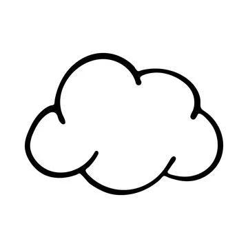 Doodle cloud. Hand-drawn vector illustration Stock Illustration