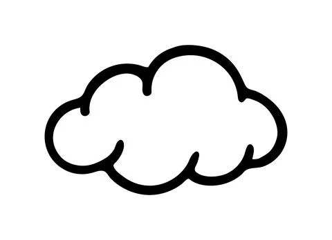 Doodle cloud. Hand-drawn vector illustration Stock Illustration