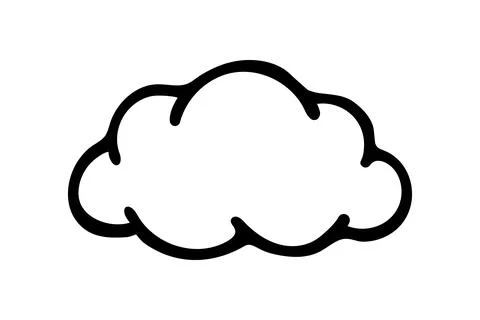 Doodle cloud. Hand-drawn vector illustration Stock Illustration