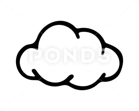 Doodle cloud. Hand-drawn vector illustration: Graphic #237668201