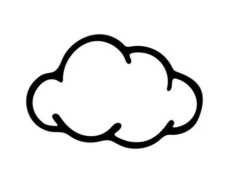 Doodle cloud. Hand-drawn vector illustration Stock Illustration