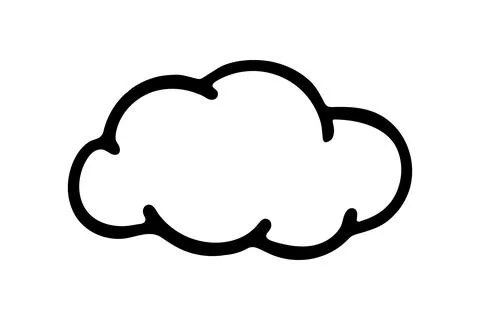 Doodle cloud. Hand-drawn vector illustration Stock Illustration