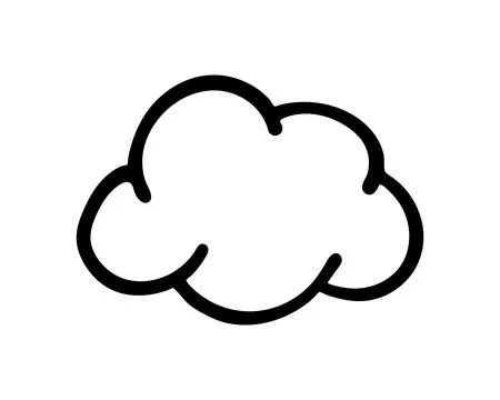 Doodle cloud. Hand-drawn vector illustration Stock Illustration