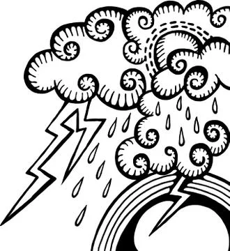 Doodle Clouds Stock-Illustration