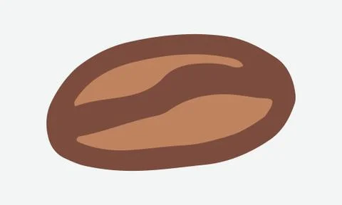 Doodle coffee bean illustration Stock Illustration