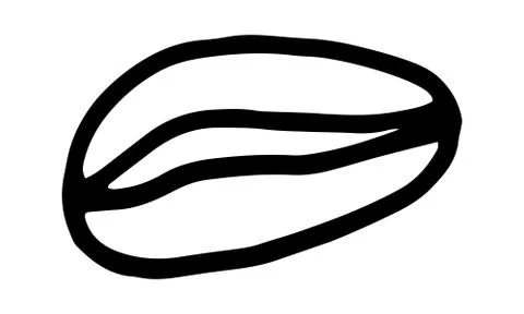 Doodle coffee bean illustration Stock Illustration