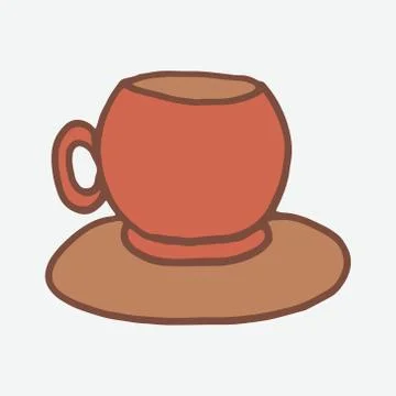Doodle coffee cup illustration Stock Illustration