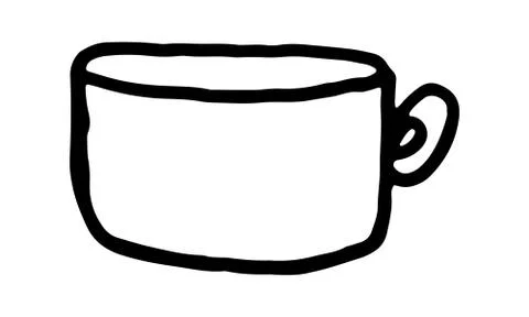 Doodle coffee mug illustration Stock Illustration