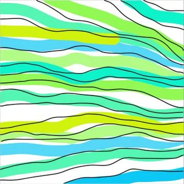 Doodle color linear background Stock Illustration