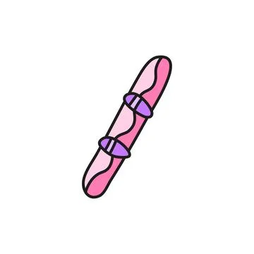 Doodle colored snowboard. Stock Illustration