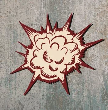 Doodle comic explosion Stock Illustration