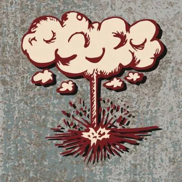 Doodle comic explosion Stock Illustration