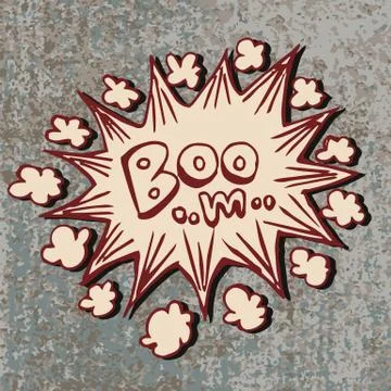 Doodle comic explosion Stock Illustration