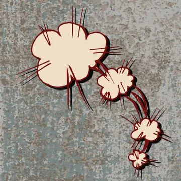 Doodle comic explosion Stock Illustration