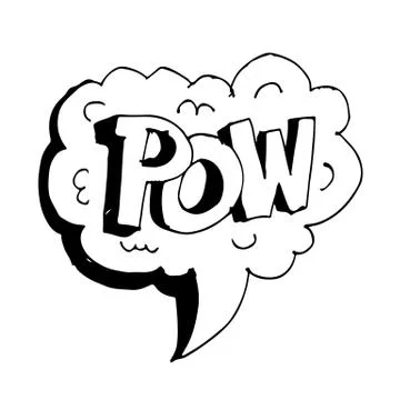 Doodle Comic speech bubble icon hand draw illustration design Illustrazione stock