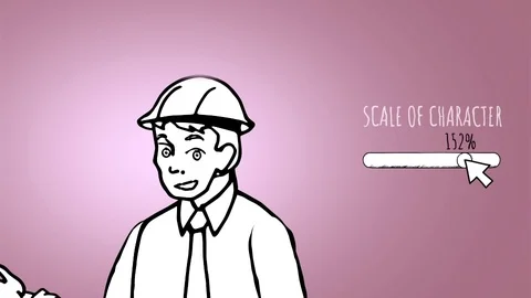 Doodle Construction Male Character Stock After Effects