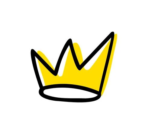 Doodle crown vector illustration isilated on white background Stock Illustration